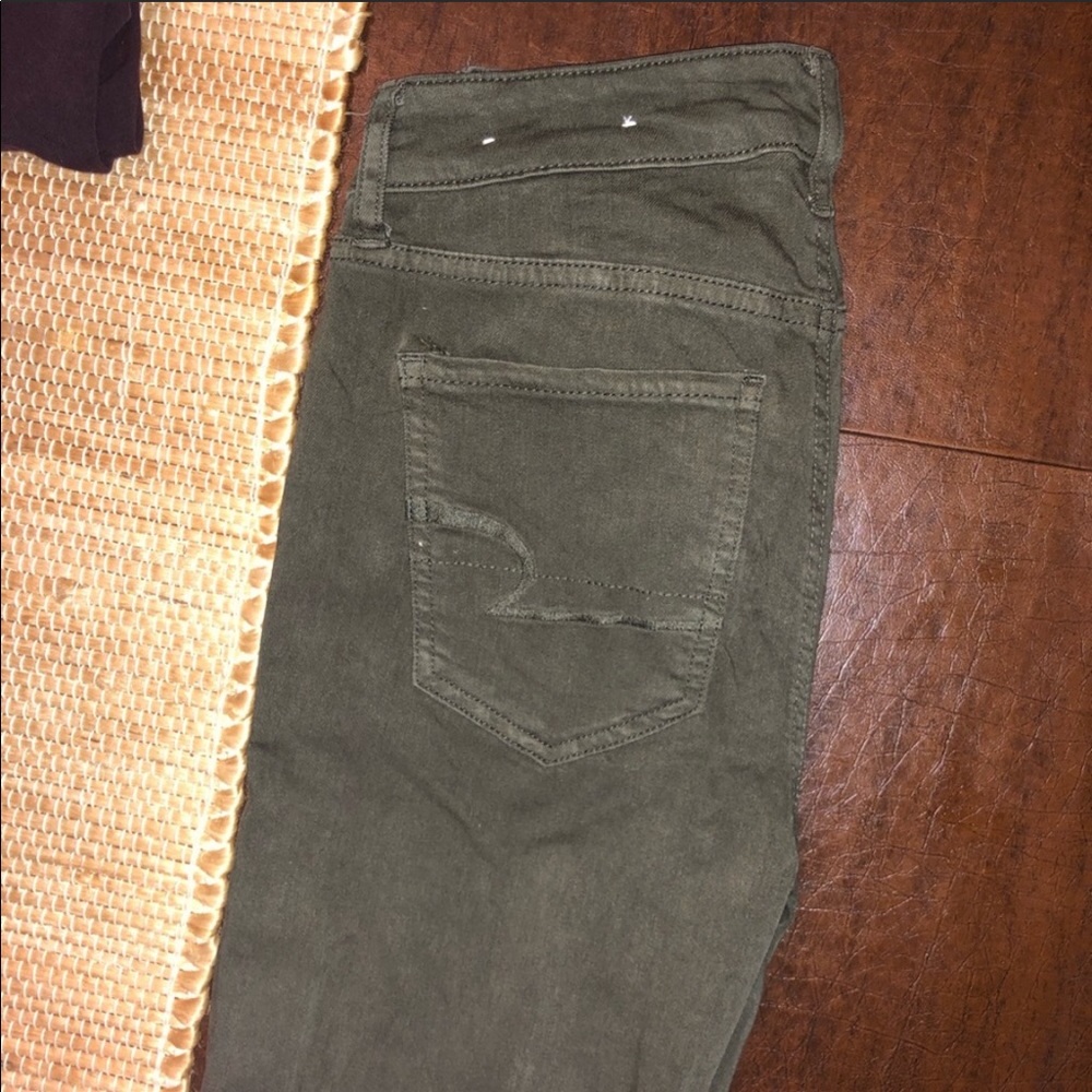 Olive Green High Rise Jeggings